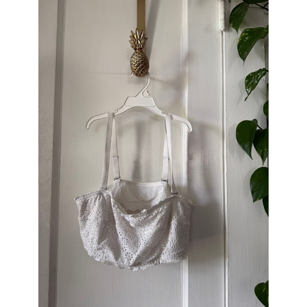 Auden women’s size X-large white floral bralette